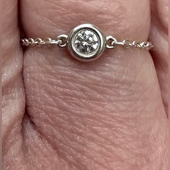 Tiffany & Co. Elsa Peretti®️ Diamonds By The Yard Silver and Diamond Ring - Picture 2 of 6